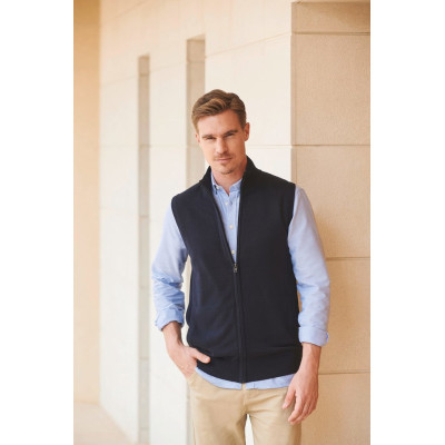 Men's sleeveless zip-up jumper